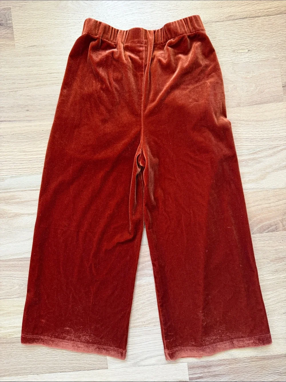 MOLO Denmark Gorgeous Velvet Wide-Leg Pants - Rust Orange Girls sz EUR 116